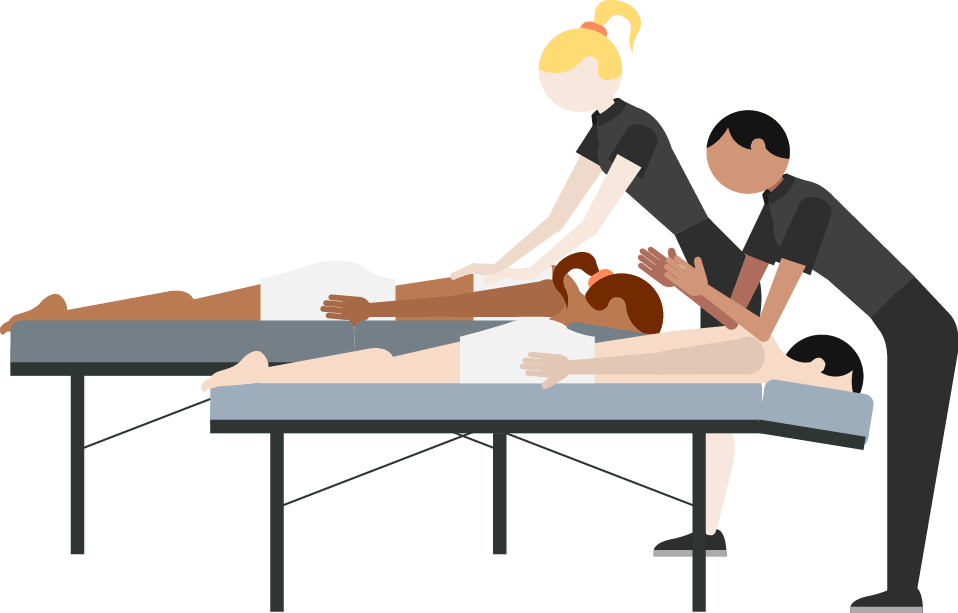 Couples massage in any massage technique