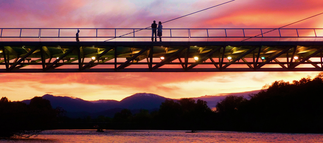 Sunset over the Sacramento River