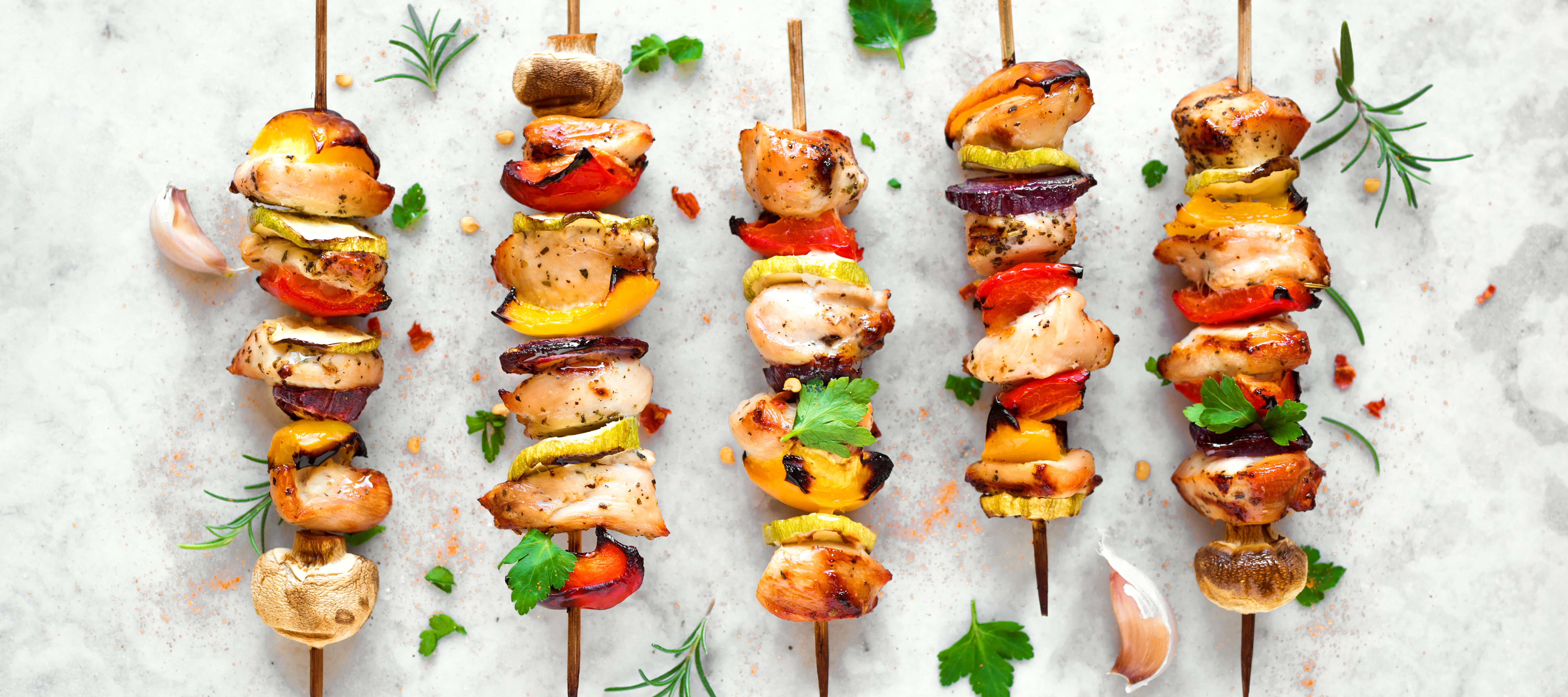 A healthy recipe for kebabs.