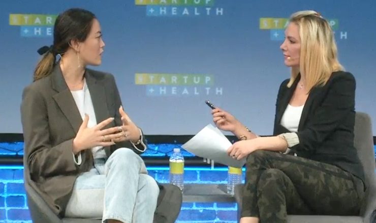 Michelle Wie speaking at StartUP Health Festival