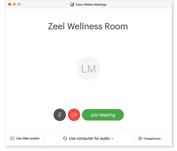 Webex Meeting Start Screen Webex Meeting Start Screen