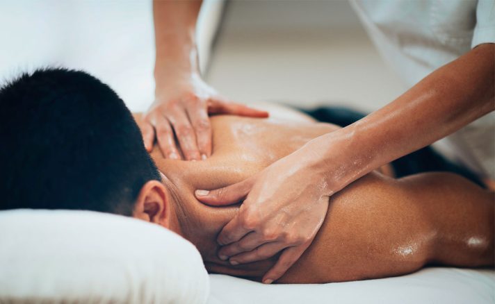 Man receiving a massage