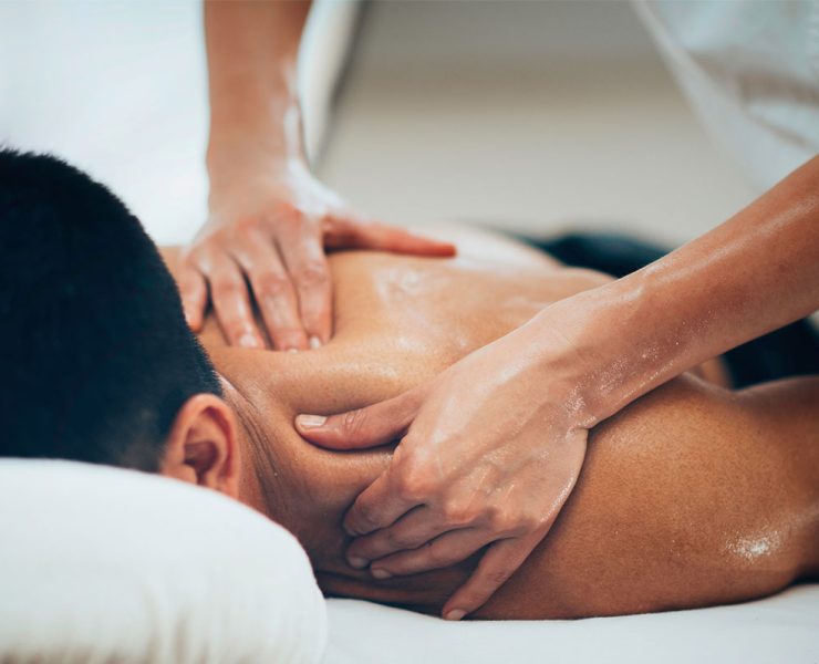 Man receiving a massage
