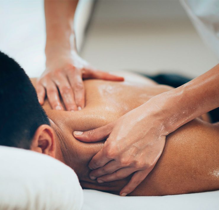 Man receiving a massage