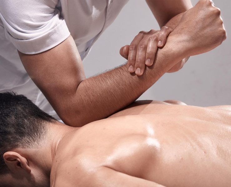 Man receiving sports massage